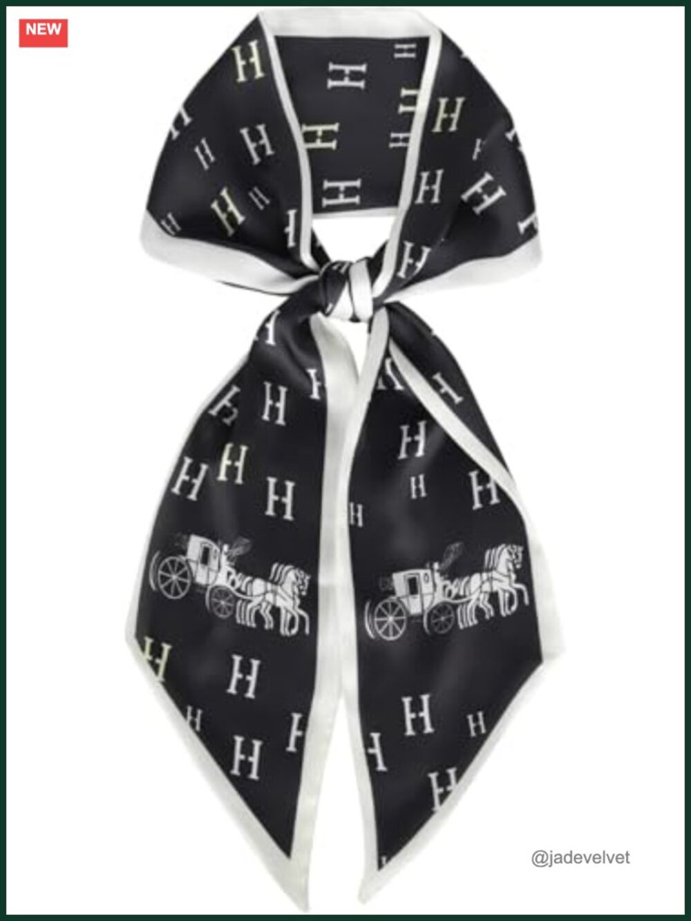 Satin Scarf Silk Feel Printed Head Wrap Hair Band 7" x 59"